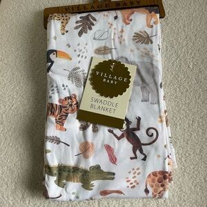 Swaddle Blanket with Woodland Animal Print- NWT